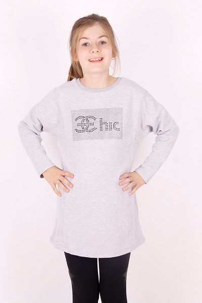 Toontoy Girl's Chic Written Stone Embroidered T-Shirt