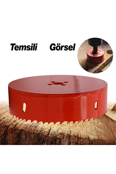 Badem10 Bi Metal Panç 152 mm Delik Açma Alçıpan Ahşap Pvc Delme Testeresi Adaptörsüz 1 Adet