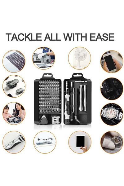 COOYA 115-Pieces Precision Magnetic Screwdriver Set, With Handle, 29 bits, Repair Tool for Electronics
