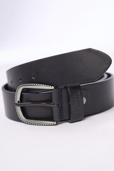 Lee Cooper Men's leather belt with logo inserts
