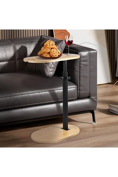 COOYA Shaped round table, 360 swivel, with slots for cell phones and tablets, suitable for home use
