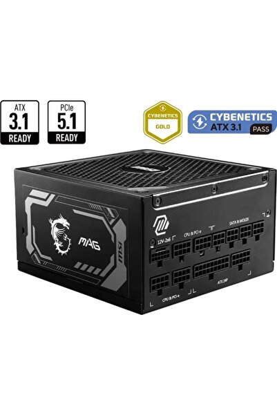 MSI Sursa MSI MAG A1250GL PCIE5, 80+ Gold, 1250W, Full Modulara, ATX, Negru