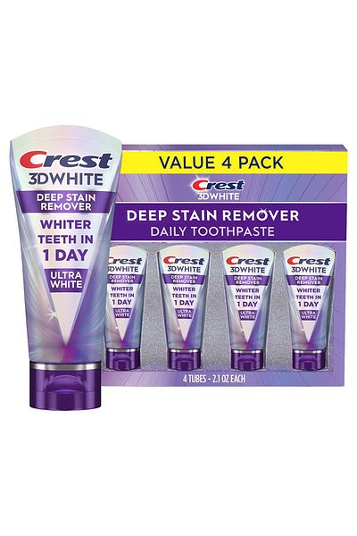 CREST 3Dwhite Brilliance Mava Eraser and Turbo Boost Space Olive Oil 4X59Gr