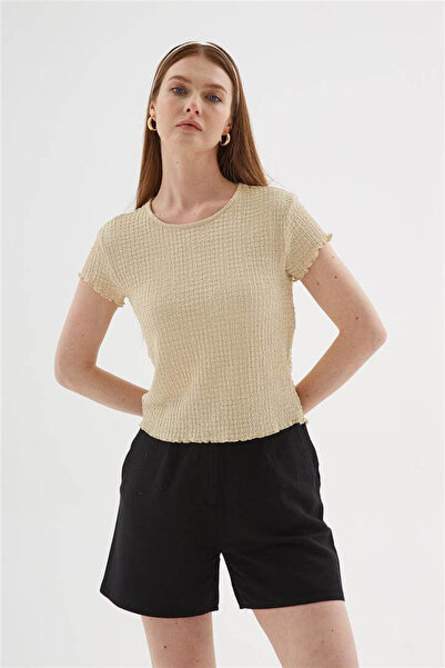 Fashion Friends Μπλούζα με μπεζ υφή