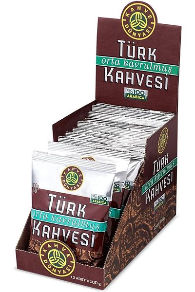 Kahve Dünyası Turkish Coffee Medium Roasted 100 Gr 12 Pieces
