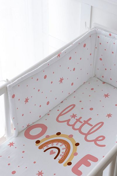 Tuğba Kuğu Baby Bedside Protector and Printed Sheet Sleeping Set - Iconic Series - Little One