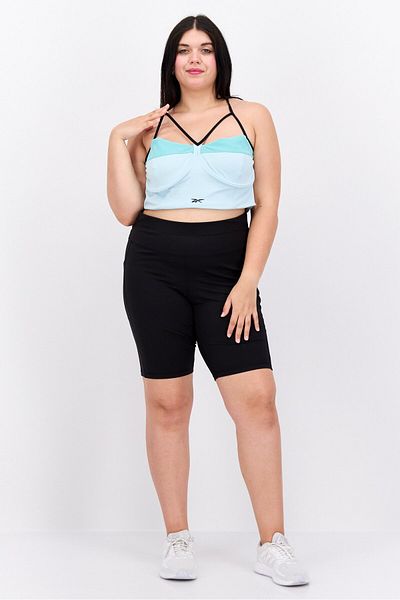 Reebok حمالة صدر رياضية مبطنة قليلاً، للنساء بمقاسات كبيرة، فيروزي