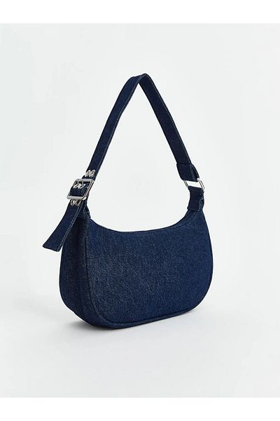 LC Waikiki Lcw Accessories Blue Denim Women's Baguette Bag