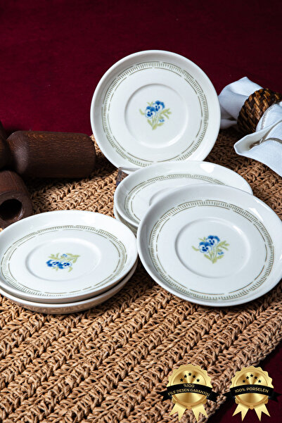 Heda Porselen Mimosa Set of 6 Porcelain Tea Plates