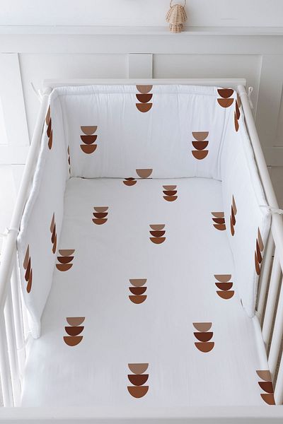 Tuğba Kuğu Baby Bedside and Sheet Sleeping Set - Iconic Vintage Moon Series