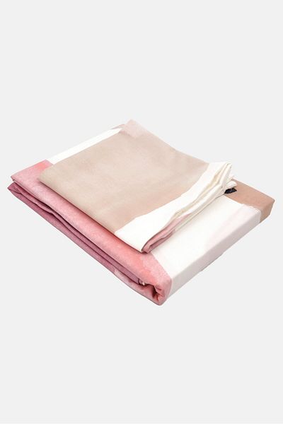 Tchibo Single Percale Duvet Set 160 X 210 Cm, White Combo