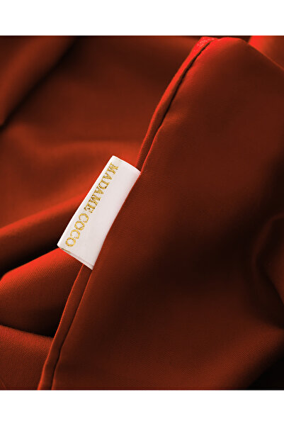 Madame Coco Orange Ciel Single Cotton Satin Duvet Cover