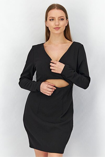 Reserved Women Cut Out Detail Bodycon Dress, Black