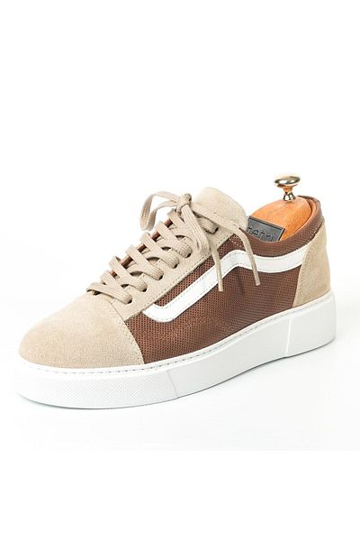 TETRİ Osage Model Genuine Leather Men's Beige Casual Shoes - Men's Daily Beige Leather Shoes