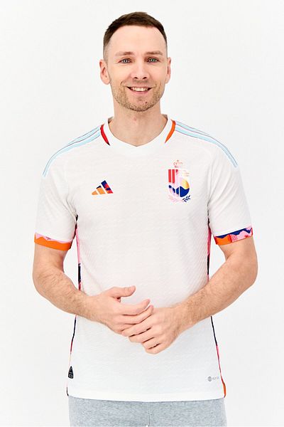 adidas Men Sportswear Fit Short Sleeve Football Jersey, White