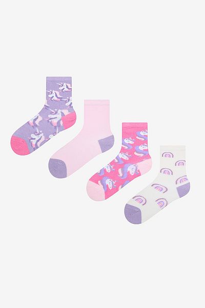Penti Многоцветни чорапи Rainbow Unicorn от 4 части за момиче