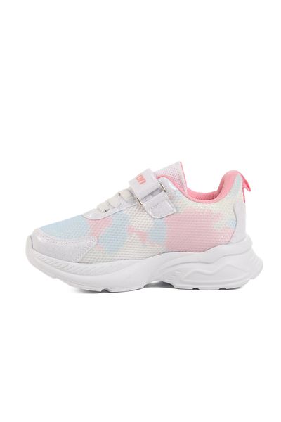 AYAKMOD White Pink Mesh Velcro Girls' Sports Shoes Ruffon P