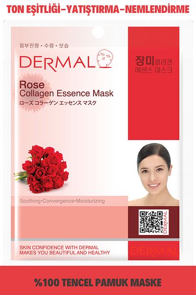 Dermal Moisturizing and Smoothing Rose Extract Collagen Mask Set