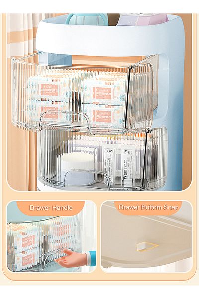 Yeya Multifunctional Storage Shelves, Trolley Organisers With Movable Wheels forSave Space