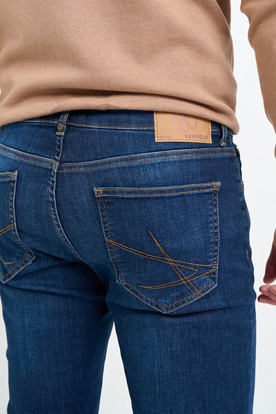 Kenvelo Blugi barbat slim cu aspect usor decolorat
