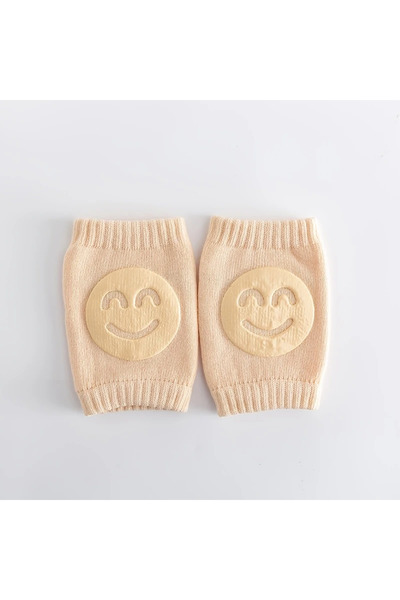 Luna Design مجموعة واقيات ركبة الطفل بنمط مبتسم لعمر 0-1 سنة، زوج واحد من الز...