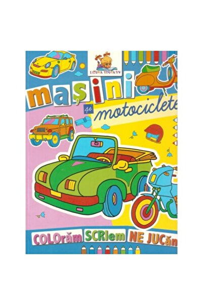 Lizuka Educativ Mașini și motociclete. Carte de colorat