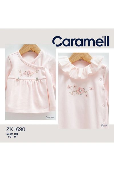 Caramell Hospital Release 10 New Models 2025 (Canvas) Kanviçe Pattern Salmon and Ecru Colored // 1690