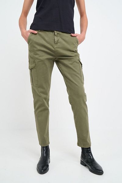 Timeout Pantaloni cargo dama de culoare uniforma
