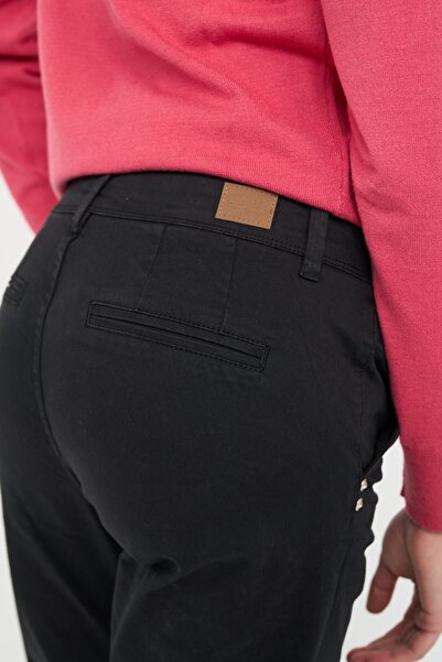 Timeout Pantaloni dama de culoare inchisa cu buzunare oblice