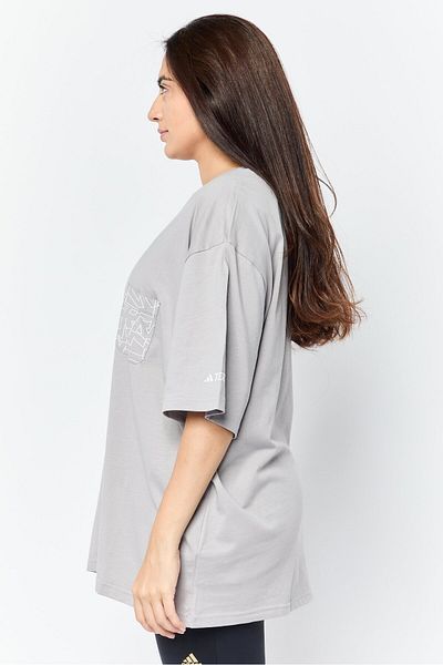 adidas Women Sportswear Fit Short Sleeves Outdoor T-shirt, Grey