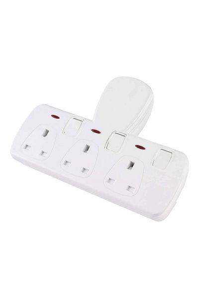 Kistenmacher 3250W 3-BS Socket Lightweight Fast-Charging Compact Wall Socket Adapter White