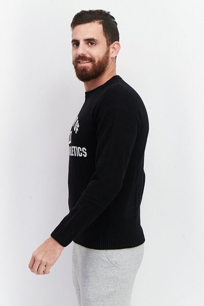 Bel-Air Athletics Men Sportswear Fit Long Sleeves Training Sweater, Black