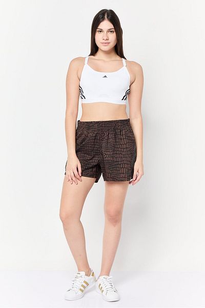 adidas Women Sportswear Fit 4 Inseam Running Shorts, Brown
