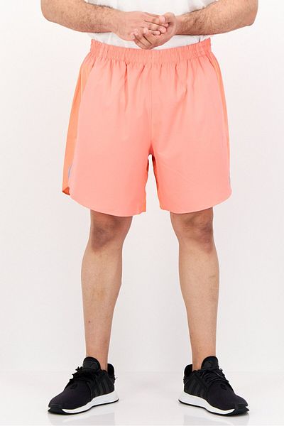 adidas Men Sportswear Fit 5 Inseam Brand Logo Running Shorts, Peach