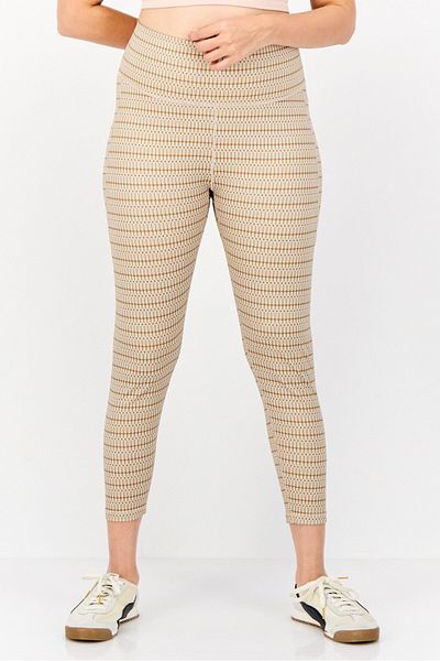 adidas Women Tight Fit Training 7/8 Leggings, Tan