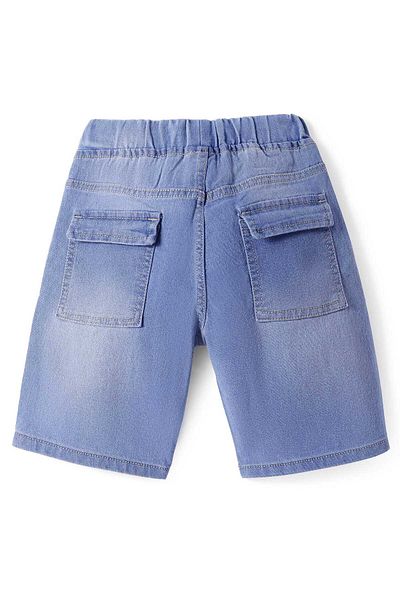Pine kids شورت باين كيدز منسوج بطول الركبة - أزرق فاتح
