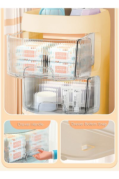 Yeya Multifunctional Storage Shelves, Trolley Organisers With Movable Wheels forSave Space