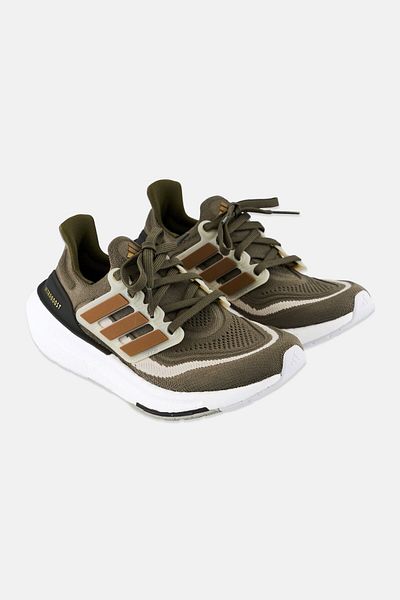 adidas Women Ultra Boost Light Lace Up Running Shoes, Olive