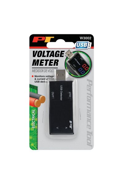 Performance Tool Dual Color LED USB Voltage Meter