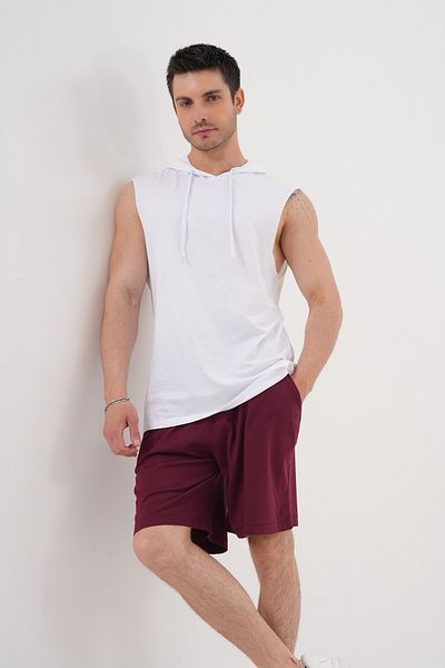 ACTIVE MODA -Men's Smoke Color Sports Athlete- Shorts Suit 2-Piece Cotton Fabric Large Size