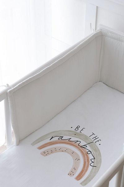 Tuğba Kuğu Baby Bedside and Sleeping Set - Royal Series - with Protective and Printed Sheets