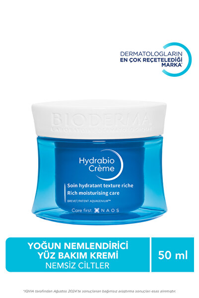 Bioderma Hydrabio Cream Hyalüronik Asit Niasinamid E Vitamini İçeren Yoğun Nemlendirici Yüz Bakım Kremi 50 ml