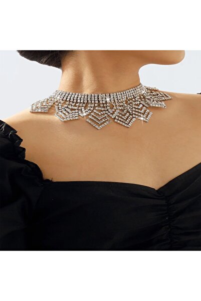 Flaner Paris Accessorize Şık Retro Çok Katmanlı Yapay Elmas Kolye