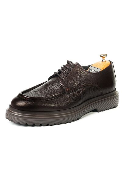 TETRİ Italian Model Genuine Leather Men's Brown Casual Shoes
