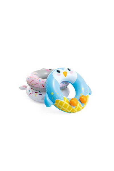 Intex Penguin Printed Bagel +8 Years Old Swimming Ring Pool Sea Inflatable Swimmer Sea Ring Pool