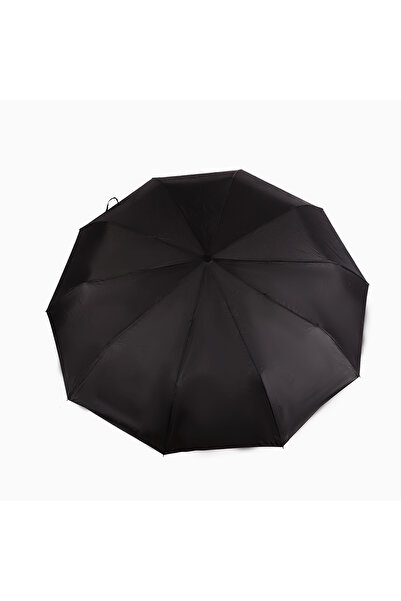 Biggdesign Umbrelă automată Moods Up Premium cu mâner din lemn, neagră