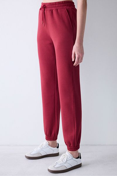 Penti Burgundy High Waist Ribbed Sweatpants