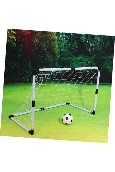 Yelajoy 4-PieceFootball Goals Net,Portable Mini Soccer Sports, For Indoor Outdoor Garden Set 122x65x48cm