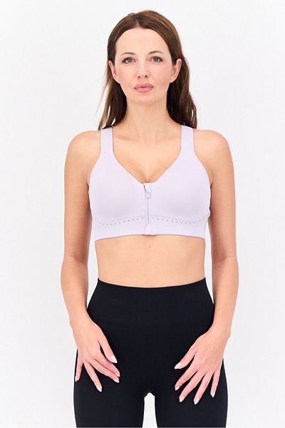 adidas Women Solid Padded Sports Bra, Purple