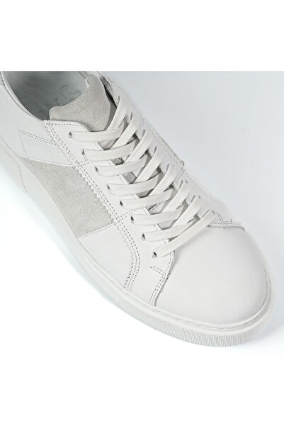 TETRİ Rossini Model Hakiki Deri El Yapımı Erkek Beyaz Sneaker